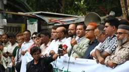 দশম ওয়েজ বোর্ড গঠন ও মহার্ঘ ভাতার দাবিতে সাংবাদিকদের সমাবেশ