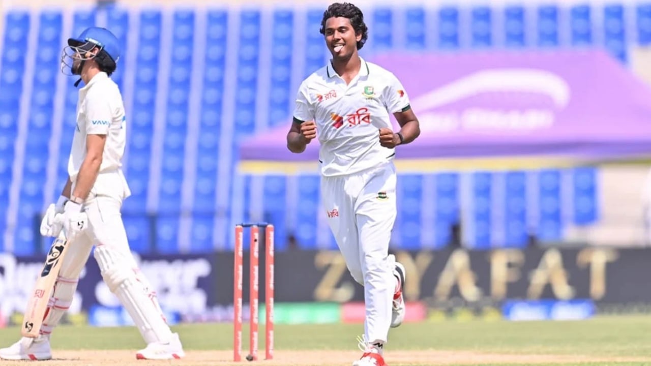 হাসান মাহমুদের ফাইফারে ১০৬ রানের লিড বাংলাদেশের