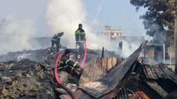 গাজীপুরে মধ্যরাতে আগুনে পুড়লো মসজিদ, ঝুট-তুলার গুদামসহ বহু দোকান