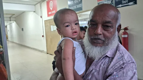 হামে আক্রান্ত শিশুকে দেখতে সৌদি থেকে আসছেন বাবা