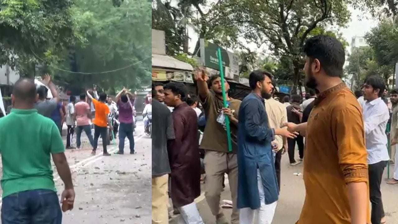 ঢাকা আলিয়া মাদ্রাসায় ছাত্রদল-ছাত্রশিবিরের দফায় দফায় সংঘর্ষ (1)