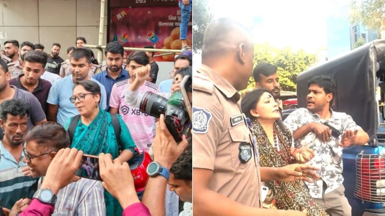 ধানমন্ডিতে শিল্পীদের প্রতিবাদী মানববন্ধন: ‘জয় বাংলা’ স্লোগানে পুলিশের বাধা, আটক ১