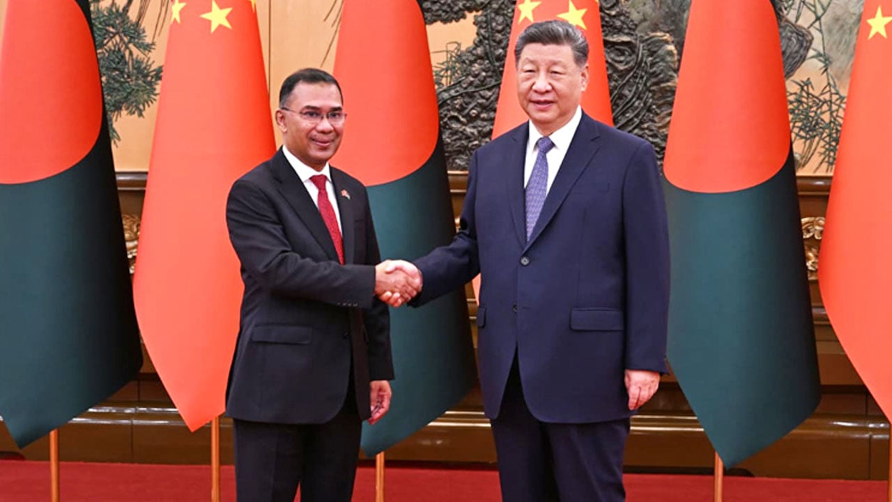 চীনের প্রেসিডেন্টের সঙ্গে প্রধানমন্ত্রীর বৈঠক শুরু