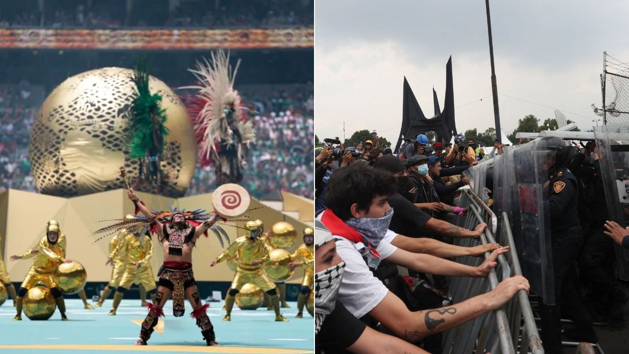 স্টেডিয়ামে বিশ্বকাপের উদ্বোধনী অনুষ্ঠান, বাইরে চলছিলো সংঘর্ষ