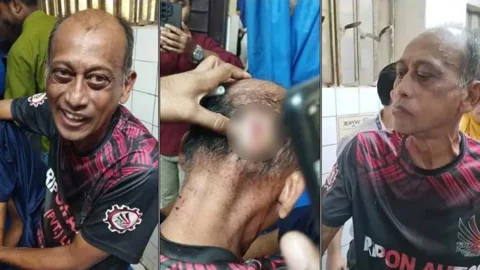 অভিনেতা সমু চৌধুরীকে লাঠিপেটা