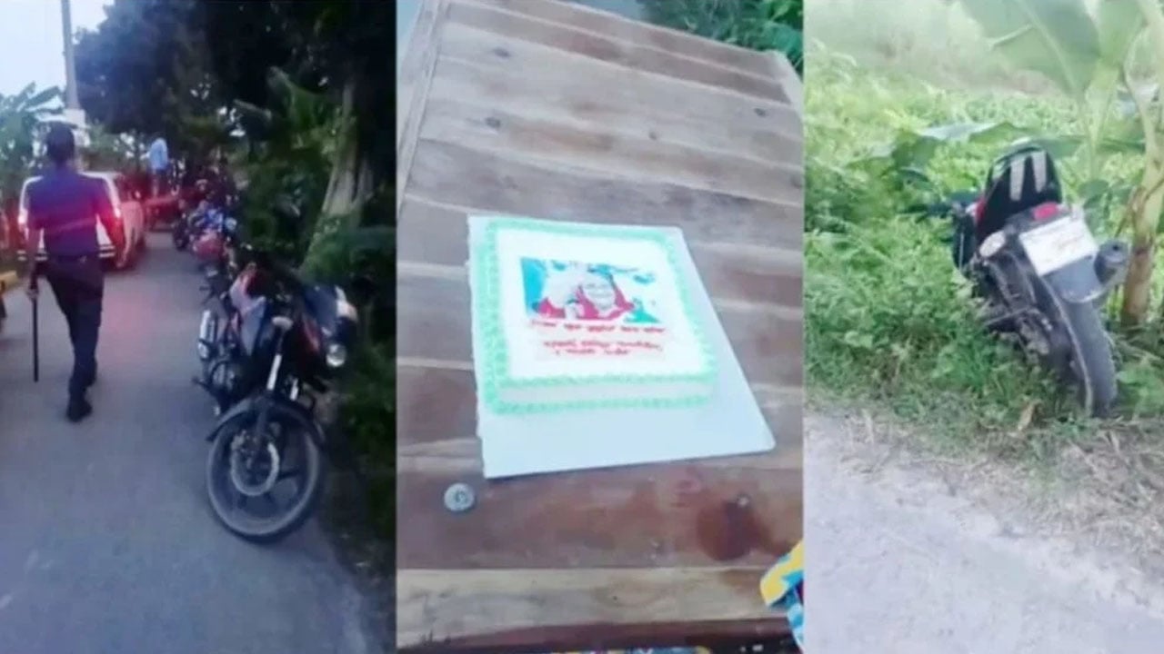 পুলিশ দেখে কেক রেখে পালালেন ছাত্রলীগের নেতাকর্মীরা