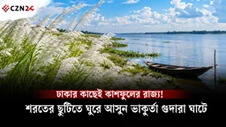 দিয়াবাড়ি-আফতাবনগরের বাইরে কাশফুলের সাদা মায়া, শরতের সৌন্দর্যে ভাকুর্তা গুদারা ঘাট