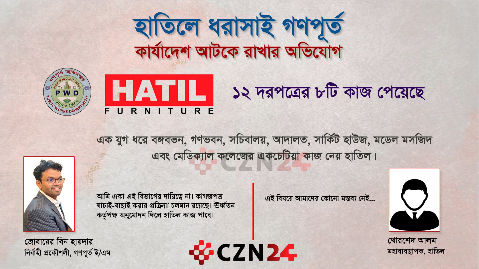 কার্যাদেশ আটকে রেখেছে প্রকৌশলী  