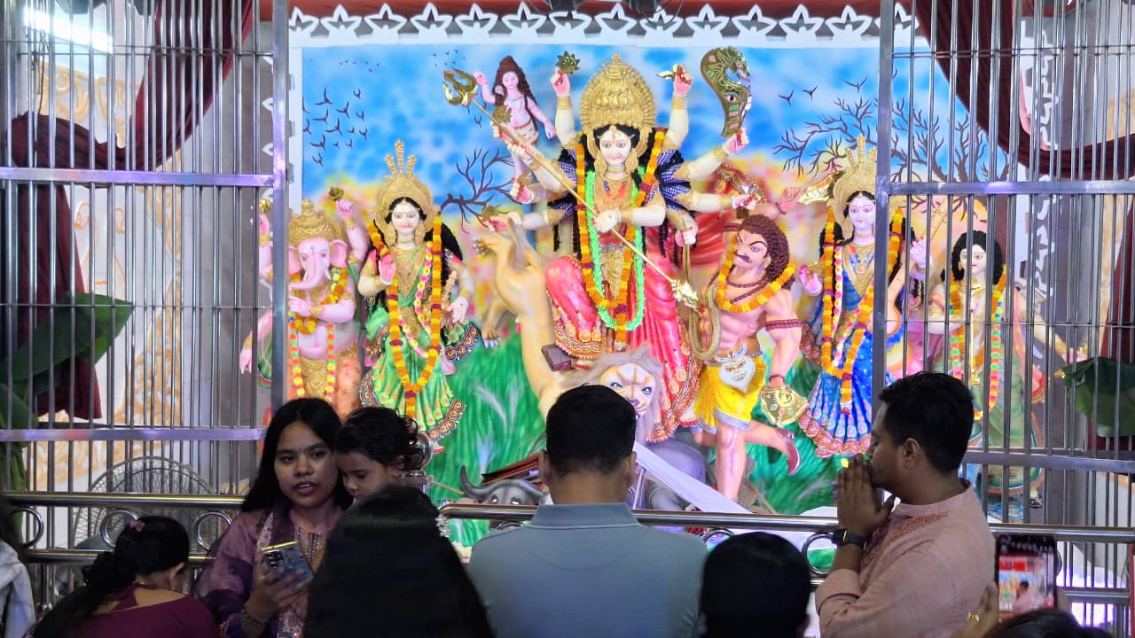 দর্শনার্থীদের ভিড়ে উৎসবমুখর মিরপুর কেন্দ্রীয় মন্দির