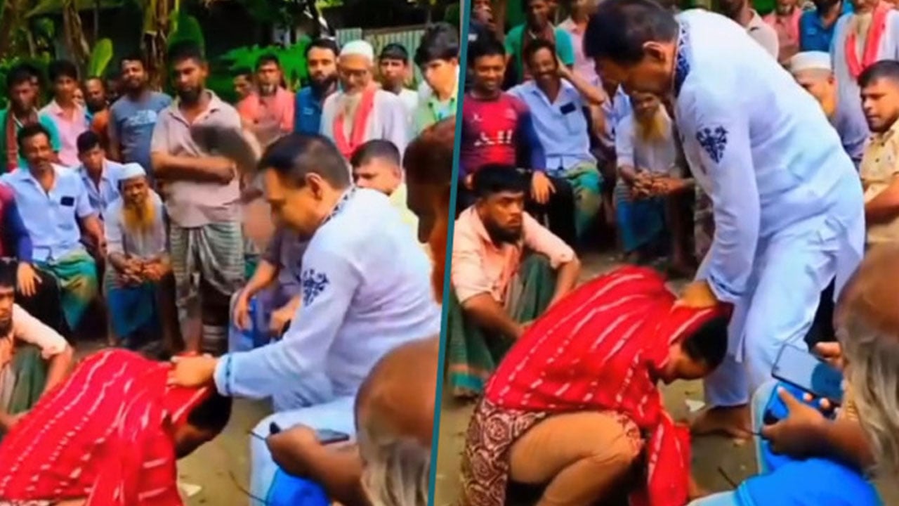 পরকীয়ার অভিযোগে নারীকে জুতাপেটা চেয়ারম্যানের 