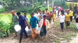 নিখোঁজের পরদিন হলুদ খেতে ব্যবসায়ীর আগুনে ঝলসানো মরদেহ