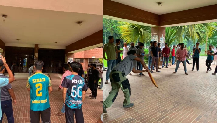 মাঠ-অবকাঠামো সংস্কারের দাবিতে জাবির প্রশাসনিক ভবনে তালা
