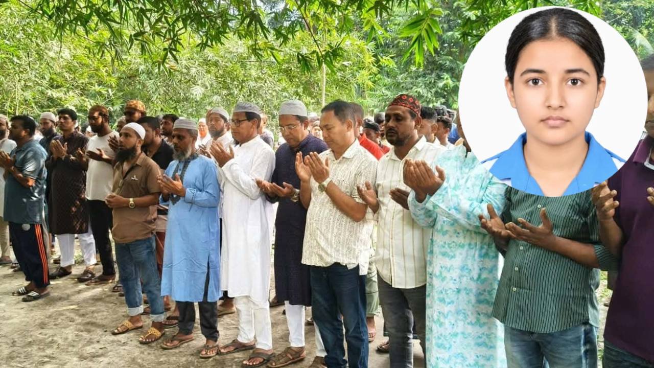 দাদার কবরের পাশে শায়িত হলো সেই স্কুলছাত্রী তাজমিন