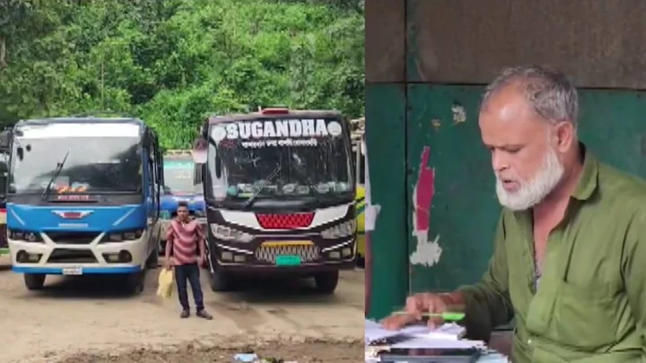 সেনা-বিজিবির পাহারায় বান্দরবান-থানচি সড়কে বাস চলাচল শুরু