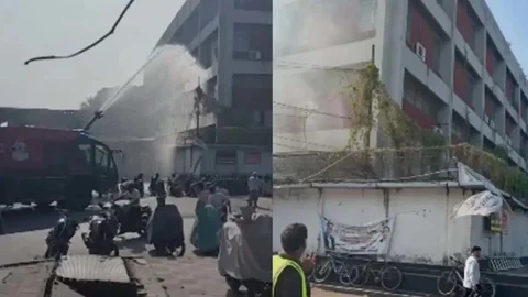 শাহজালাল বিমানবন্দরের স্টোর ভবনে আগুন
