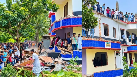 শিশুকে ধর্ষণের পর হত্যা, প্রধান আসামির বাড়ি গুঁড়িয়ে দিলো জনতা