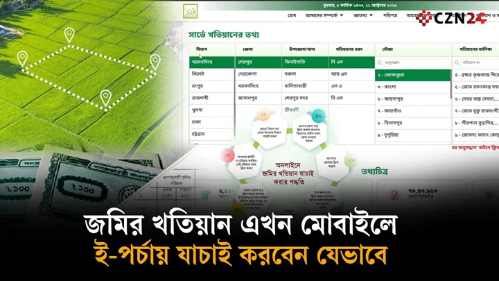 জমির খতিয়ান এখন মোবাইলে ই-পর্চায় যাচাই করবেন যেভাবে