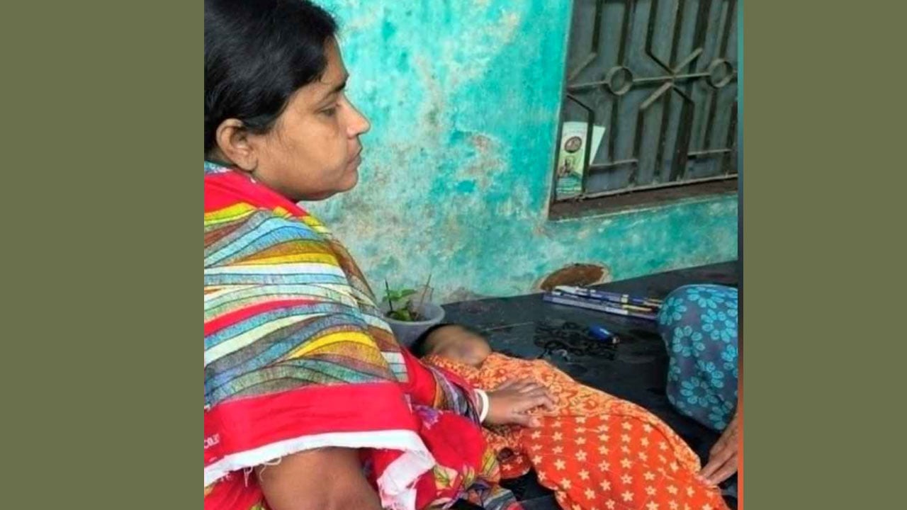 শ্বাসনালীতে দুধ আটকে শিশুর মৃত্যু