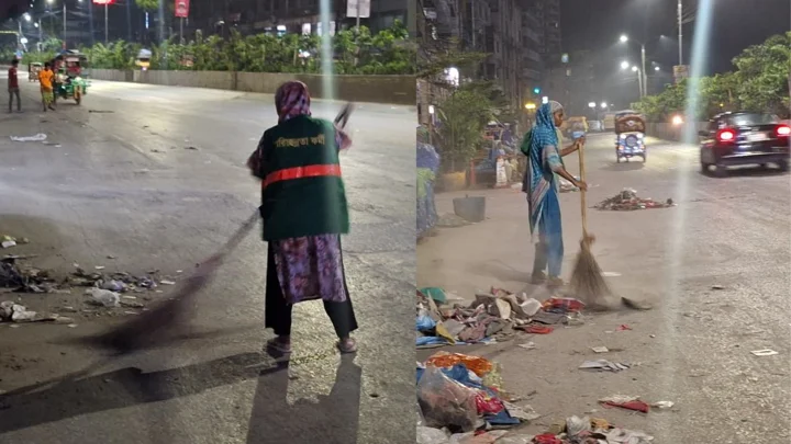 শহরের ঘুম ভাঙার আগেই যাদের হাতে বদলে যায় নগরের চেহারা