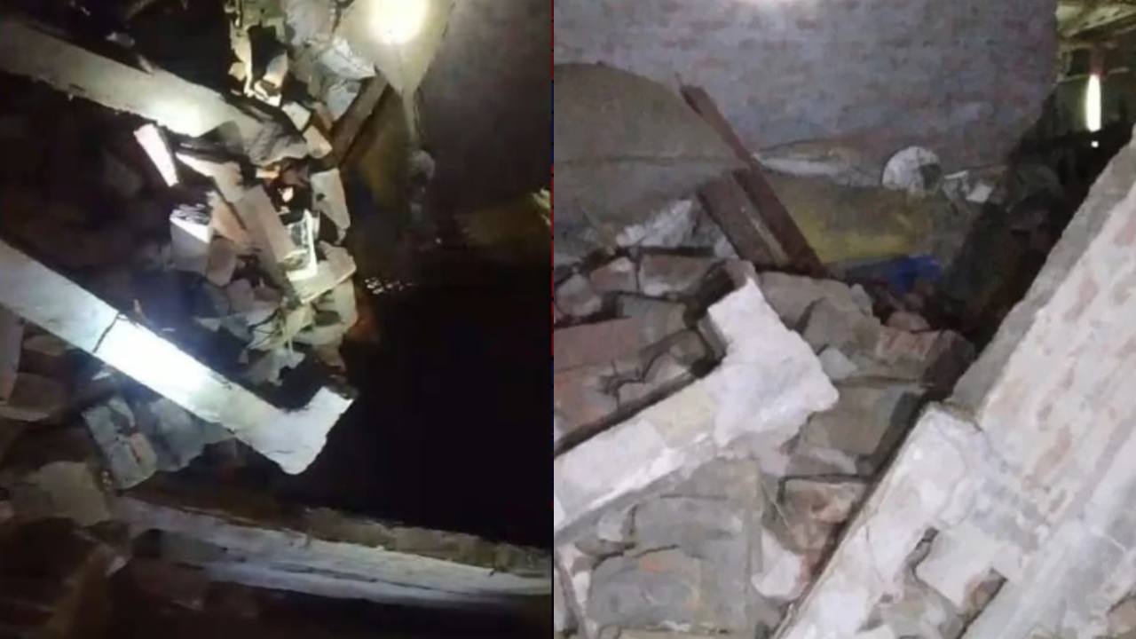 বাড়ির নিচে পুঁতে রাখা ৩০ ককটেল বিস্ফোরণ, ভেঙে পড়লো দেয়াল