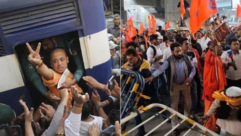 চিন্ময় দাসের মুক্তির দাবিতে কলকাতায় বাংলাদেশ উপ-হাইকমিশন ঘেরাও