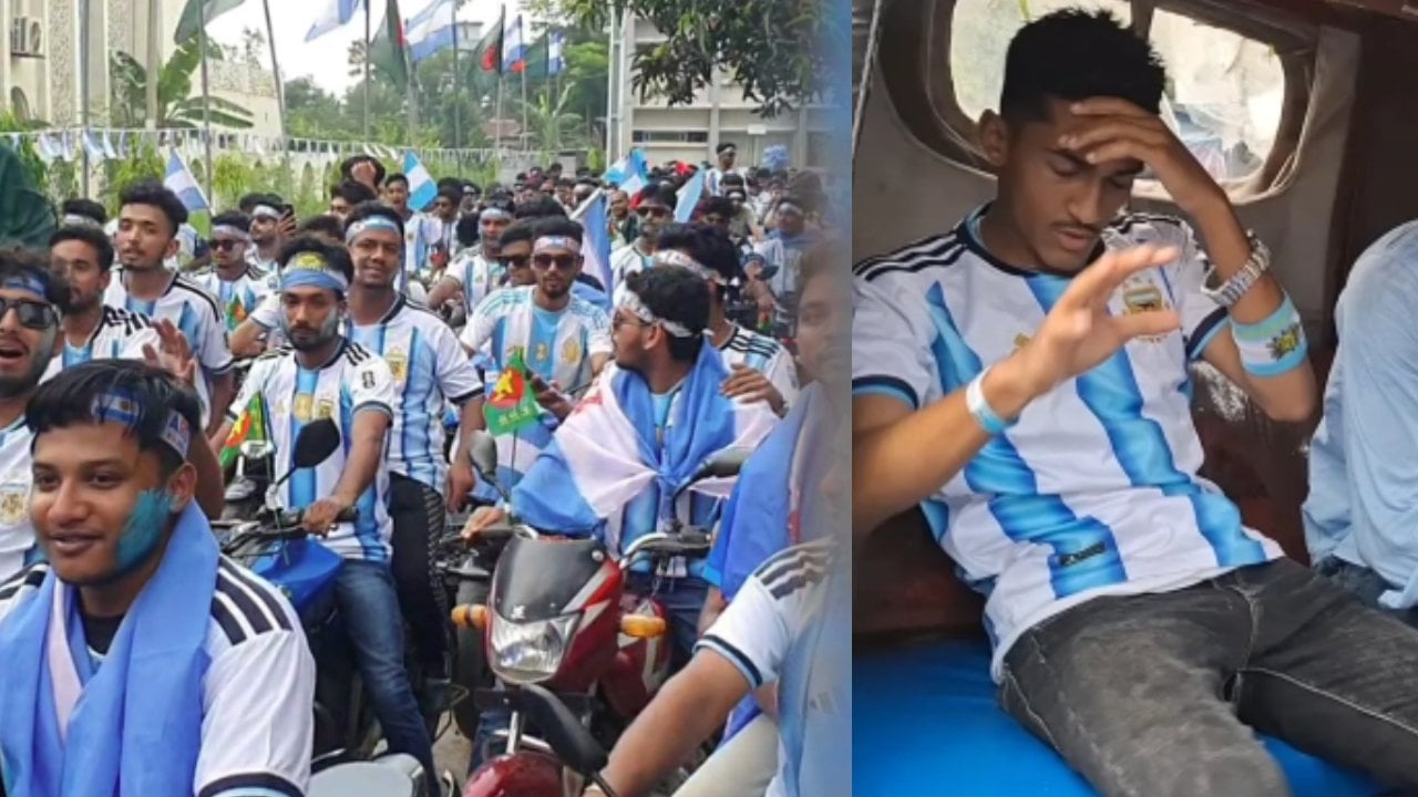 আর্জেন্টিনা সমর্থকদের শোভাযাত্রায় মোটরসাইকেল দুর্ঘটনা, আহত ৪