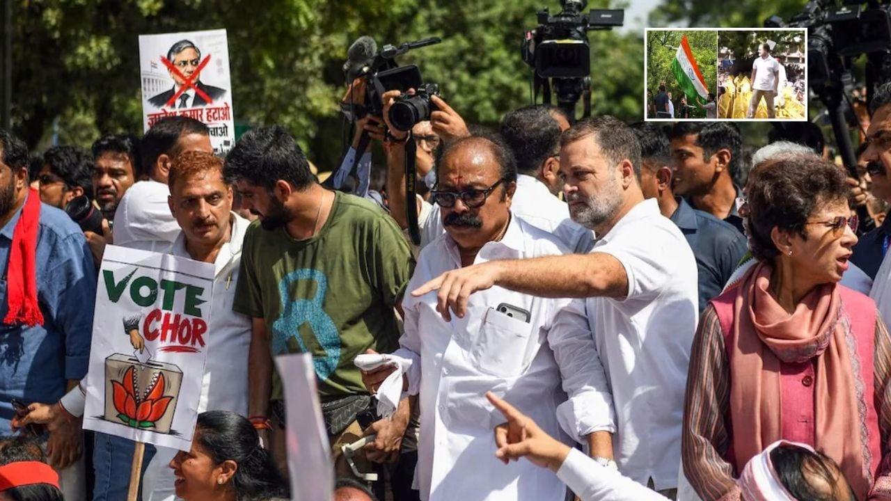 বিক্ষোভে উত্তাল দিল্লি, ব্যারিকেডের ওপরে রহুল গান্ধী