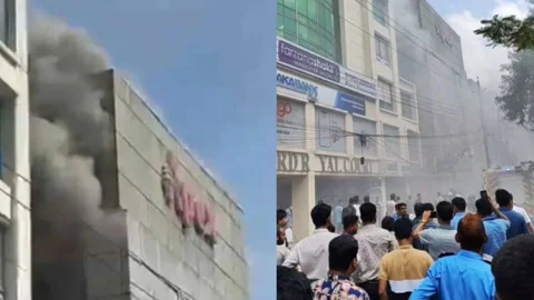 ধানমন্ডিতে অ্যাপেক্সের শোরুমে আগুন