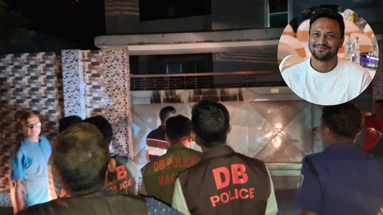 সাকিব আল হাসানের বাড়িতে হামলা ও ভাঙচুর