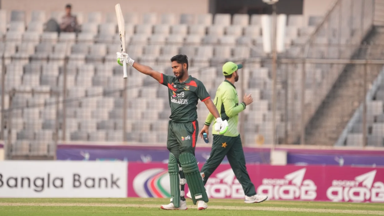 সেঞ্চুরির পর বেশিক্ষণ টিকলেন না তানজিদ