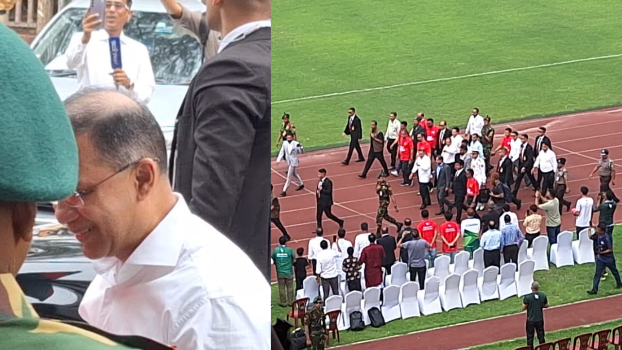 স্বাধীনতা দিবসে প্রীতি ম্যাচ দেখতে জাতীয় স্টেডিয়ামে প্রধানমন্ত্রী