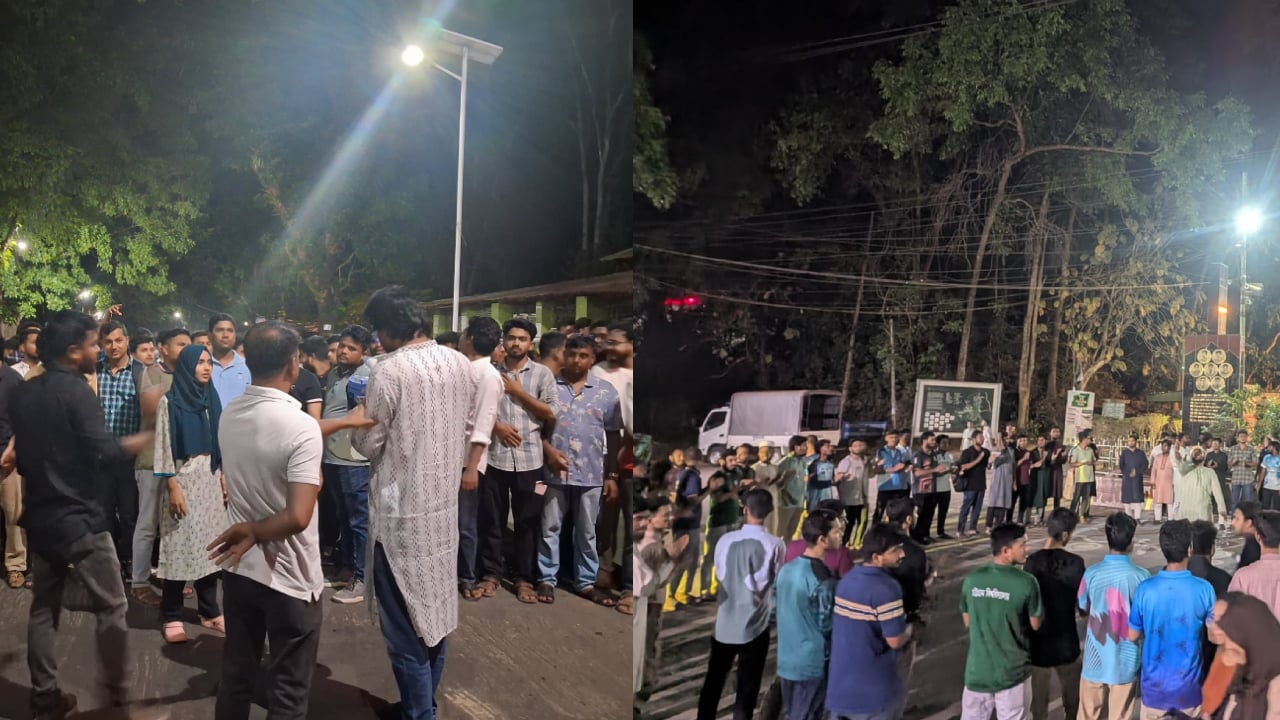 চবিতে ছাত্রদল-শিবিরের পাল্টাপাল্টি বিক্ষোভ