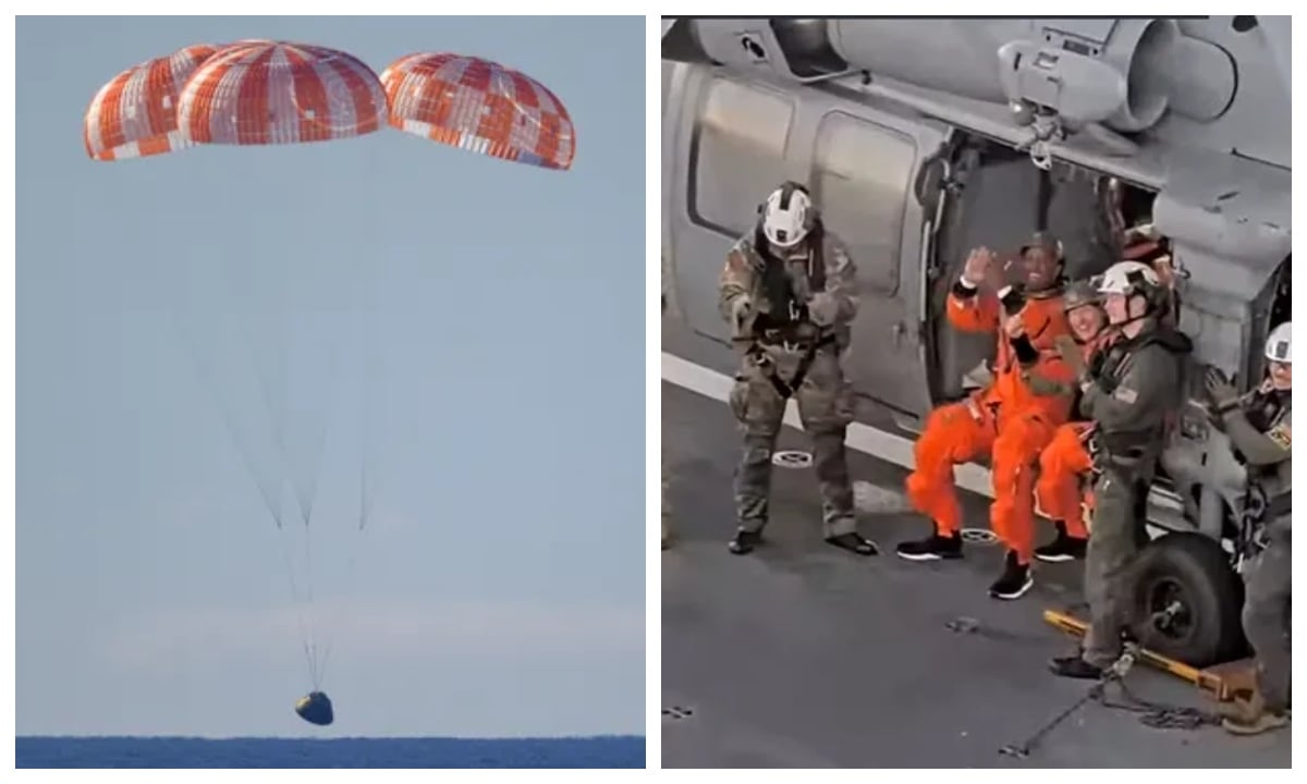 চন্দ্রাভিযান শেষে পৃথিবীতে ফিরলেন ৪ নভোচারী