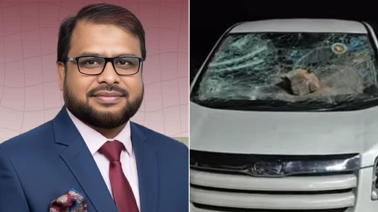 নেত্রকোনায় জামায়াত এমপির গাড়ি ভাঙচুর