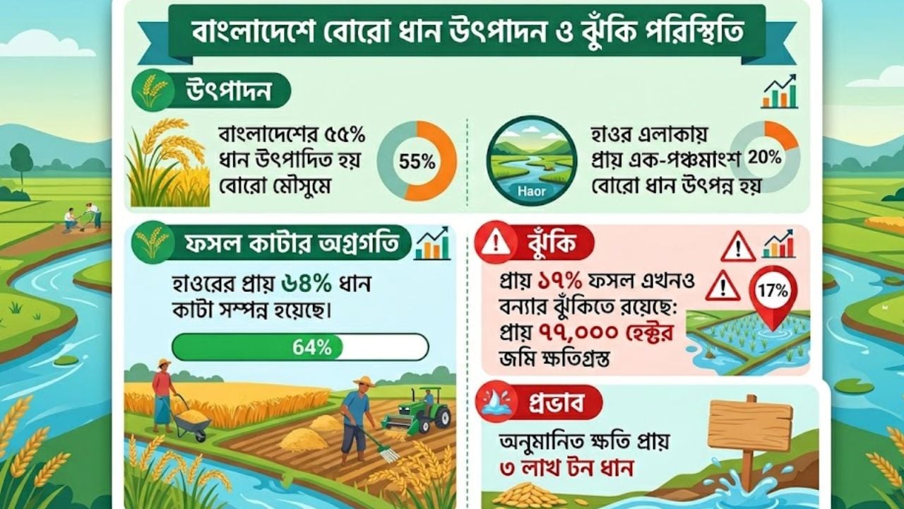 হাওরের ফসল ডুবে কৃষকের সর্বনাশ