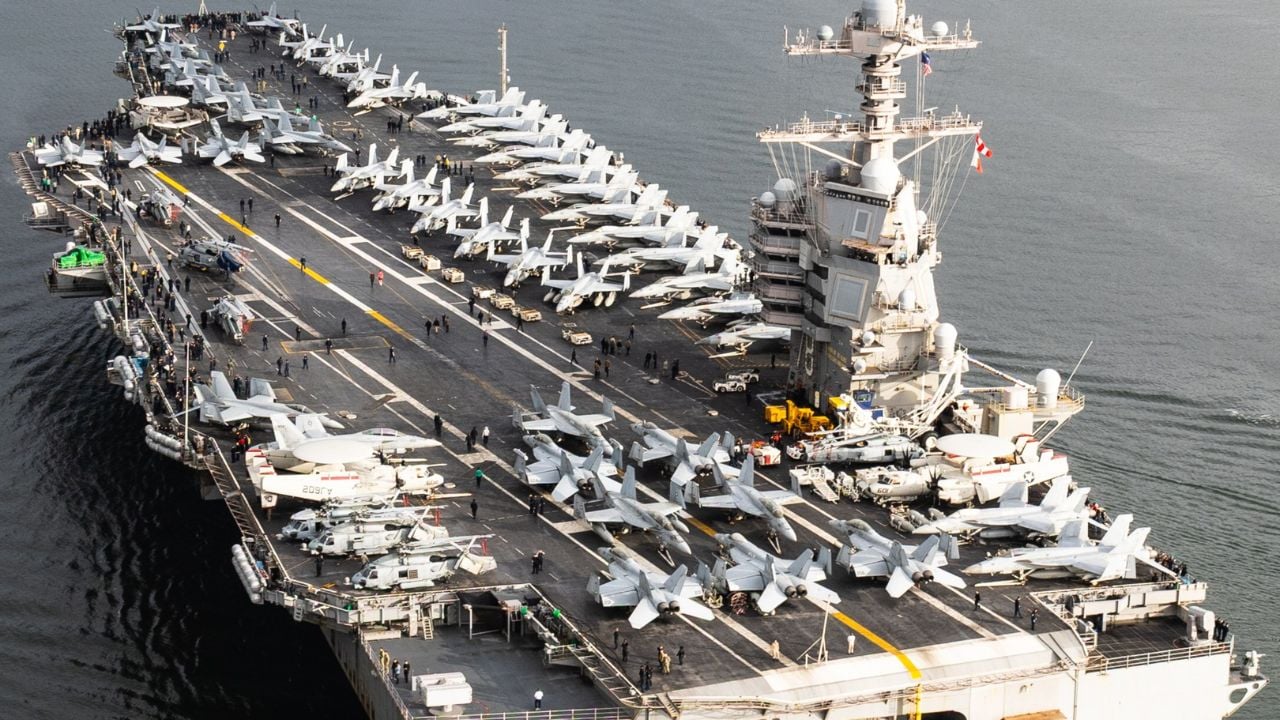 রেকর্ড গড়া মিশন শেষে নিজ ঘাঁটিতে ফিরছে বিশ্বের বৃহত্তম রণতরি