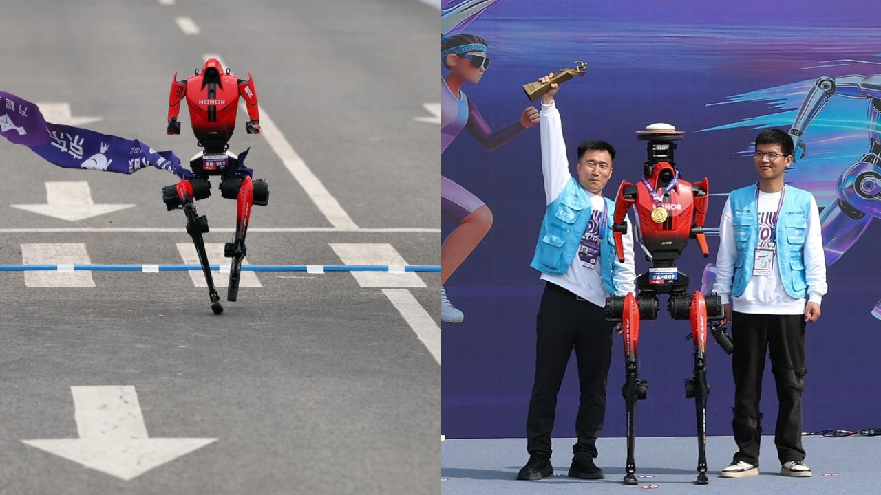 হাফ-ম্যারাথনে মানুষের তৈরি বিশ্ব রেকর্ড ভাঙলো রোবট