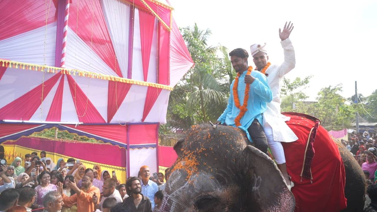 বর এলো হাতিতে, কনে ফিরল ঘোড়ার গাড়িতে