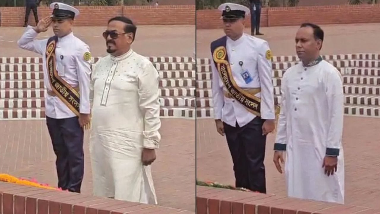 স্মৃতিসৌধে স্পিকার ও ডেপুটি স্পিকারের শ্রদ্ধা