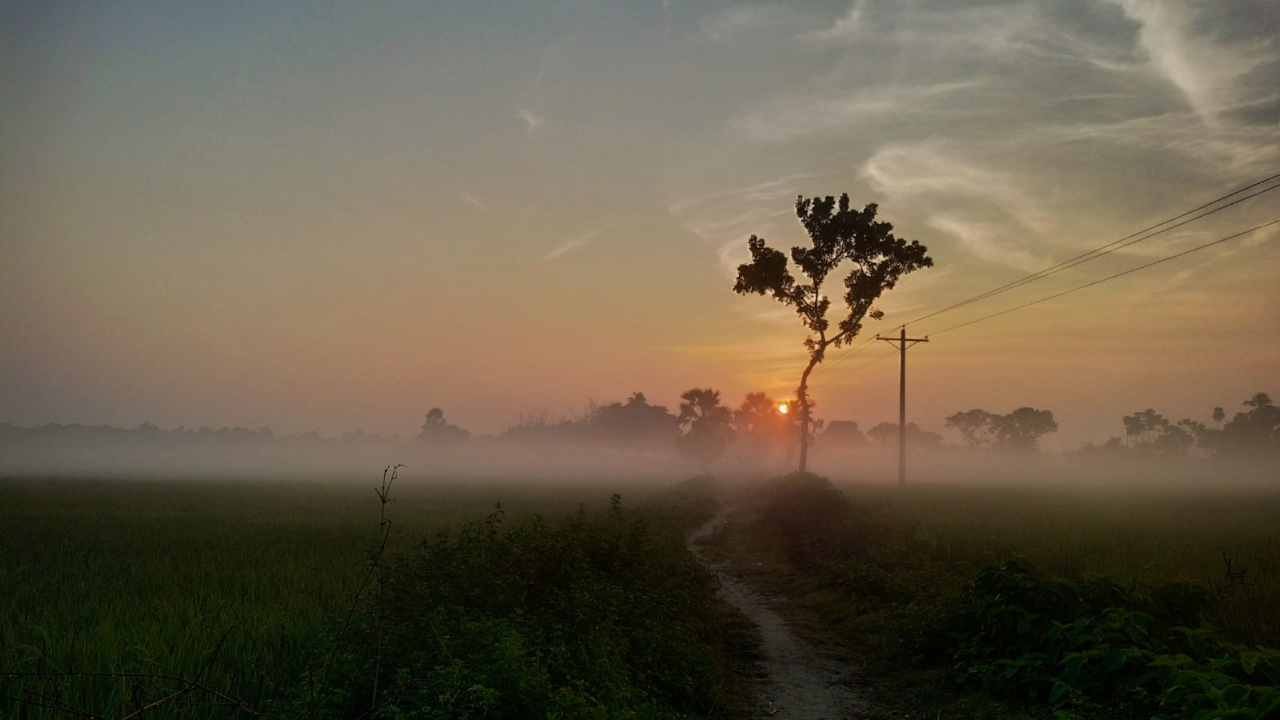 শীতের সকালে গ্রামবাংলা