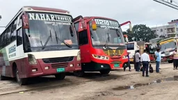 জামালপুর-ঢাকা রুটে বাস চলাচল বন্ধ, ভোগান্তিতে যাত্রীরা