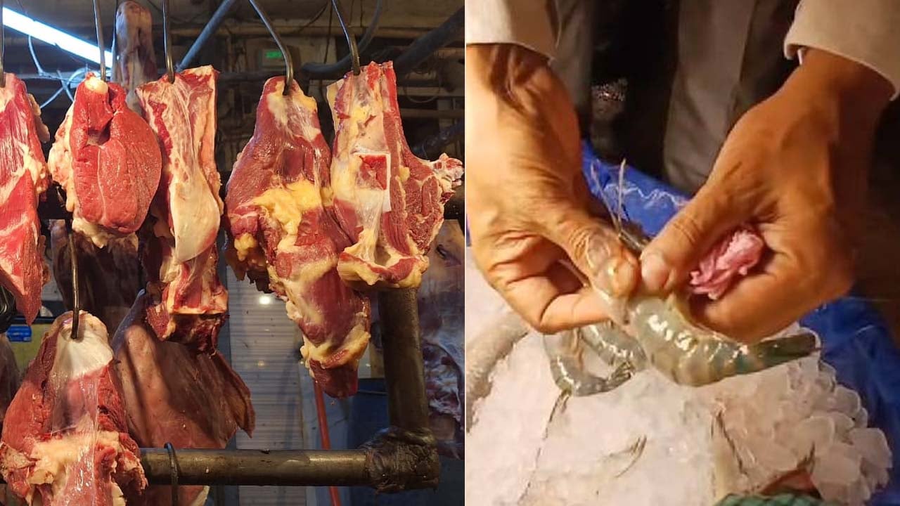 সুপারশপ ও কাঁচাবাজারে অসুস্থ পশুর মাংস, জেলিযুক্ত চিংড়ি